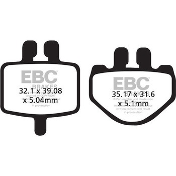 カーボン TT パッド Enduro/MX バイク リア左側用 EBC Brakes (イービーシーブレーキ)