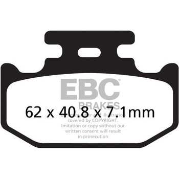 FA497TT �J�[�{�� TT �p�b�h Enduro/MX �o�C�N �t�����g�����p EBC Brakes (�C�[�r�[�V�[�u���[�L) 43852700