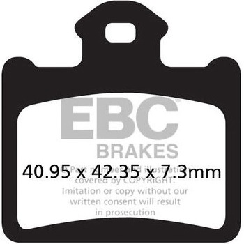 カーボン TT パッド Enduro/MX バイク リア右側用 EBC Brakes (イービーシーブレーキ)