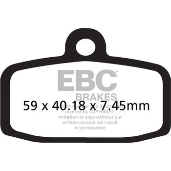 FA612TT �J�[�{�� TT �p�b�h Enduro/MX �o�C�N �t�����g�����p EBC Brakes (�C�[�r�[�V�[�u���[�L) 43852736