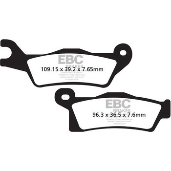 カーボン TT パッド Enduro/MX バイク フロント右側用 - EBC Brakes (イービーシーブレーキ)