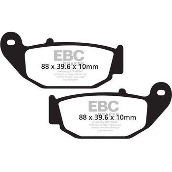 カーボン TT パッド Enduro/MX バイク リア右側用 EBC Brakes (イービーシーブレーキ)