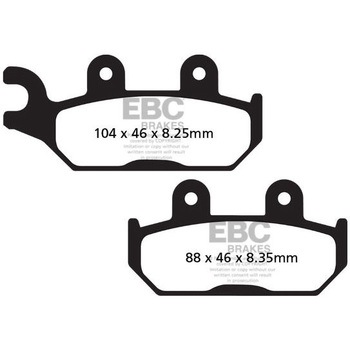 カーボン TT パッド Enduro/MX バイク フロント右側用 - EBC Brakes (イービーシーブレーキ)
