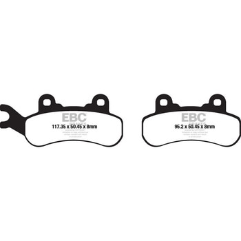 カーボン TT パッド Enduro/MX バイク フロント右側用 - EBC Brakes (イービーシーブレーキ)