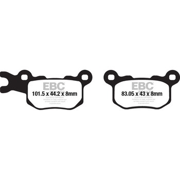 カーボン TT パッド Enduro/MX バイク リア右側用 EBC Brakes (イービーシーブレーキ)