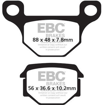 SFA シリーズ スクーター オーガニック パッド フロント左側用 EBC Brakes (イービーシーブレーキ)