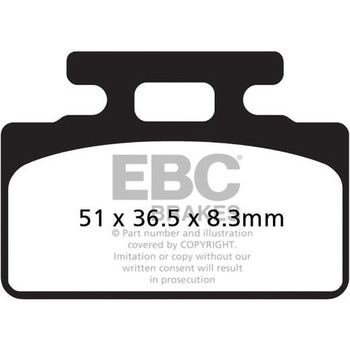 SFA シリーズ スクーター オーガニック パッド フロント左側用 EBC Brakes (イービーシーブレーキ)