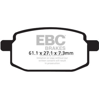 SFA シリーズ スクーター オーガニック パッド フロント左側用 EBC Brakes (イービーシーブレーキ)