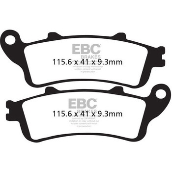 SFA シリーズ スクーター オーガニック パッド フロント左側用 EBC Brakes (イービーシーブレーキ)