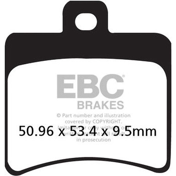 SFA シリーズ スクーター オーガニック パッド リア左側用 EBC Brakes (イービーシーブレーキ)