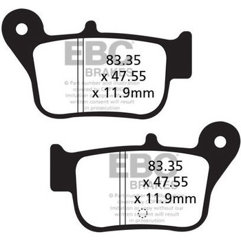 SFA シリーズ スクーター オーガニック パッド リア右側用 EBC Brakes (イービーシーブレーキ)