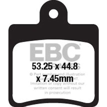 SFA シリーズ スクーター オーガニック パッド フロント左側用 EBC Brakes (イービーシーブレーキ)