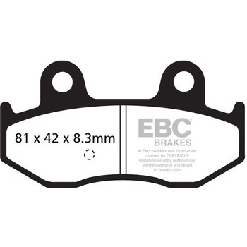 SFAHH シンタリング ScooteR シリーズ パッド リア左側用 EBC Brakes (イービーシーブレーキ)