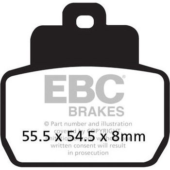 SFAHH シンタリング ScooteR シリーズ パッド リア左側用 EBC Brakes (イービーシーブレーキ)