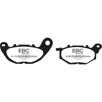 SFAHH シンタリング ScooteR シリーズ パッド フロント右側用 EBC Brakes (イービーシーブレーキ)