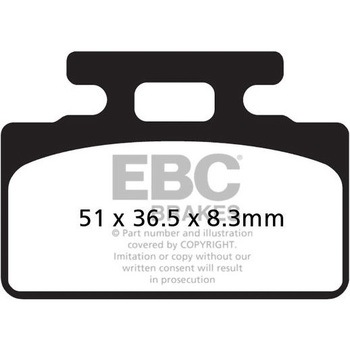 SFAC カーボンシリーズ Scooter パッド フロント左側用 EBC Brakes (イービーシーブレーキ)