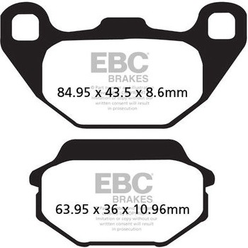 SFAC カーボンシリーズ Scooter パッド フロント左側用 EBC Brakes (イービーシーブレーキ)