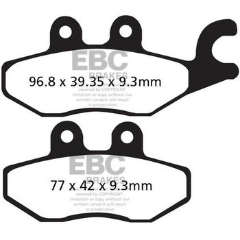 SFAC418 SFAC �J�[�{���V���[�Y Scooter �p�b�h ���A�����p EBC Brakes (�C�[�r�[�V�[�u���[�L) 43855396