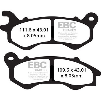 SFAC カーボンシリーズ Scooter パッド フロント左側用 EBC Brakes (イービーシーブレーキ)