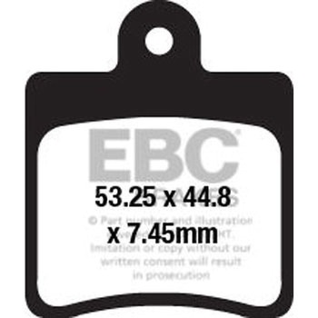 SFAC661/4 SFAC �J�[�{���V���[�Y Scooter �p�b�h �t�����g�����p EBC Brakes (�C�[�r�[�V�[�u���[�L) 43855484