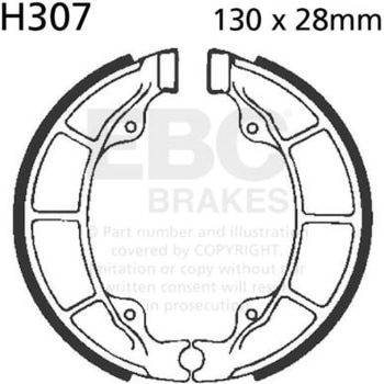 Plain モーターサイクル リプレイスメント ブレーキシューズ リア左側用 EBC Brakes (イービーシーブレーキ)