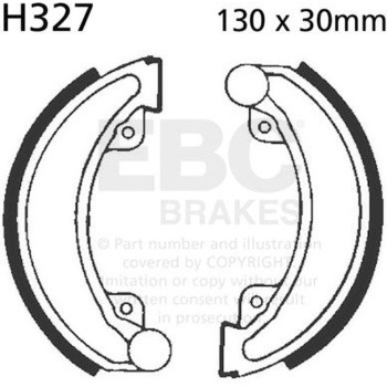 Plain モーターサイクル リプレイスメント ブレーキシューズ フロント左側用 EBC Brakes (イービーシーブレーキ)