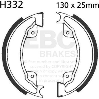 Plain モーターサイクル リプレイスメント ブレーキシューズ フロント左側用 EBC Brakes (イービーシーブレーキ)