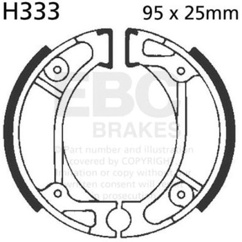 Plain モーターサイクル リプレイスメント ブレーキシューズ リア左側用 EBC Brakes (イービーシーブレーキ)