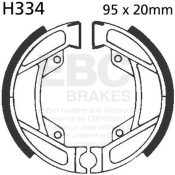 Plain モーターサイクル リプレイスメント ブレーキシューズ リア左側用 EBC Brakes (イービーシーブレーキ)