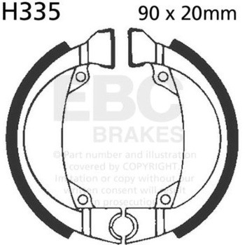 Plain モーターサイクル リプレイスメント ブレーキシューズ フロント左側用 EBC Brakes (イービーシーブレーキ)