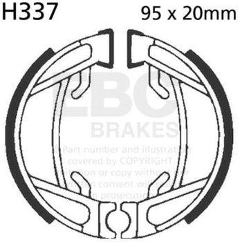 Plain モーターサイクル リプレイスメント ブレーキシューズ リア左側用 EBC Brakes (イービーシーブレーキ)