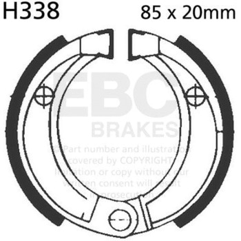 Plain モーターサイクル リプレイスメント ブレーキシューズ フロント左側用 EBC Brakes (イービーシーブレーキ)