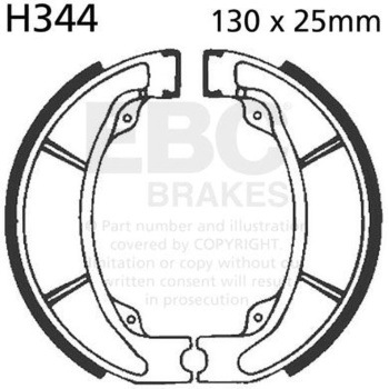 Plain モーターサイクル リプレイスメント ブレーキシューズ リア左側用 EBC Brakes (イービーシーブレーキ)