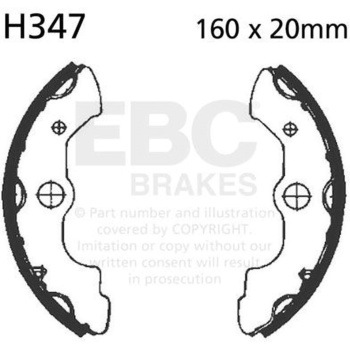 Plain モーターサイクル リプレイスメント ブレーキシューズ フロント左側用 EBC Brakes (イービーシーブレーキ)