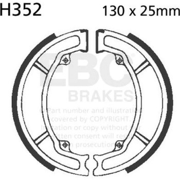 Plain モーターサイクル リプレイスメント ブレーキシューズ リア左側用 EBC Brakes (イービーシーブレーキ)