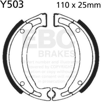 Plain モーターサイクル リプレイスメント ブレーキシューズ リア左側用 EBC Brakes (イービーシーブレーキ)