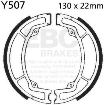 Plain モーターサイクル リプレイスメント ブレーキシューズ フロント左側用 EBC Brakes (イービーシーブレーキ)