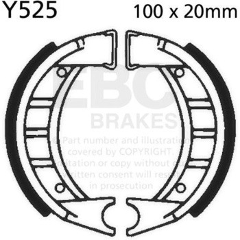 Plain モーターサイクル リプレイスメント ブレーキシューズ フロント左側用 EBC Brakes (イービーシーブレーキ)