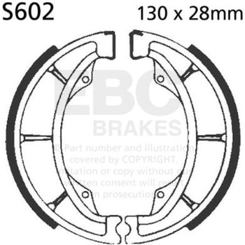 Plain モーターサイクル リプレイスメント ブレーキシューズ リア左側用 EBC Brakes (イービーシーブレーキ)