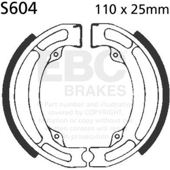 Plain モーターサイクル リプレイスメント ブレーキシューズ リア右側用 EBC Brakes (イービーシーブレーキ)