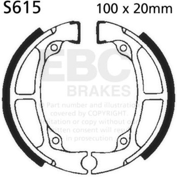 Plain モーターサイクル リプレイスメント ブレーキシューズ フロント左側用 EBC Brakes (イービーシーブレーキ)