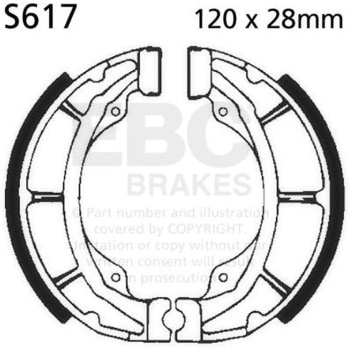 Plain モーターサイクル リプレイスメント ブレーキシューズ フロント左側用 EBC Brakes (イービーシーブレーキ)