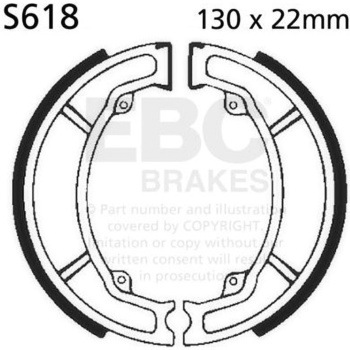 Plain モーターサイクル リプレイスメント ブレーキシューズ フロント左側用 EBC Brakes (イービーシーブレーキ)