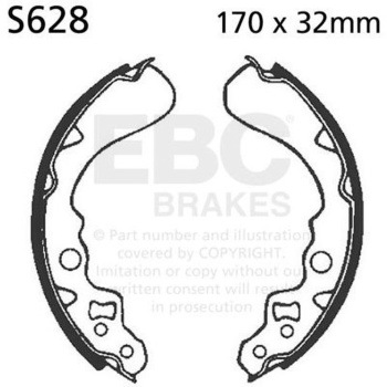 Plain モーターサイクル リプレイスメント ブレーキシューズ フロント左側用 EBC Brakes (イービーシーブレーキ)