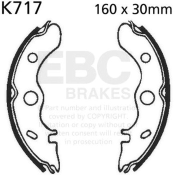 Plain モーターサイクル リプレイスメント ブレーキシューズ フロント左側用 EBC Brakes (イービーシーブレーキ)