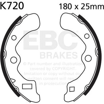 Plain モーターサイクル リプレイスメント ブレーキシューズ リア左側用 EBC Brakes (イービーシーブレーキ)