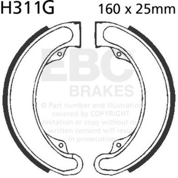 H311G ���[�^�[�T�C�N�� �a�t�� ���v���C�X�����g �u���[�L�V���[�Y �t�����g�����p EBC Brakes (�C�[�r�[�V�[�u���[�L) 43857810