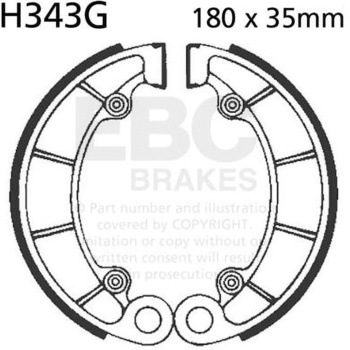 H343G ���[�^�[�T�C�N�� �a�t�� ���v���C�X�����g �u���[�L�V���[�Y ���A�����p EBC Brakes (�C�[�r�[�V�[�u���[�L) 43857986