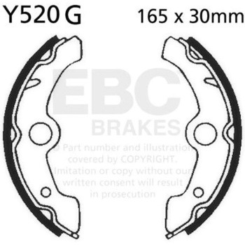 Y520G ���[�^�[�T�C�N�� �a�t�� ���v���C�X�����g �u���[�L�V���[�Y �t�����g�����p EBC Brakes (�C�[�r�[�V�[�u���[�L) 43858144