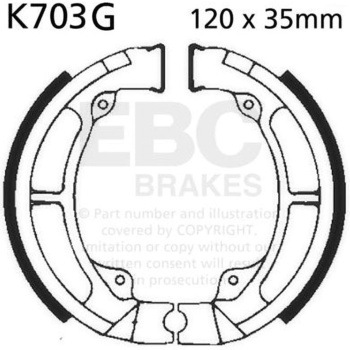 K703G ���[�^�[�T�C�N�� �a�t�� ���v���C�X�����g �u���[�L�V���[�Y �t�����g�����p EBC Brakes (�C�[�r�[�V�[�u���[�L) 43858458
